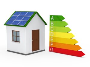 3D hus med energimätare